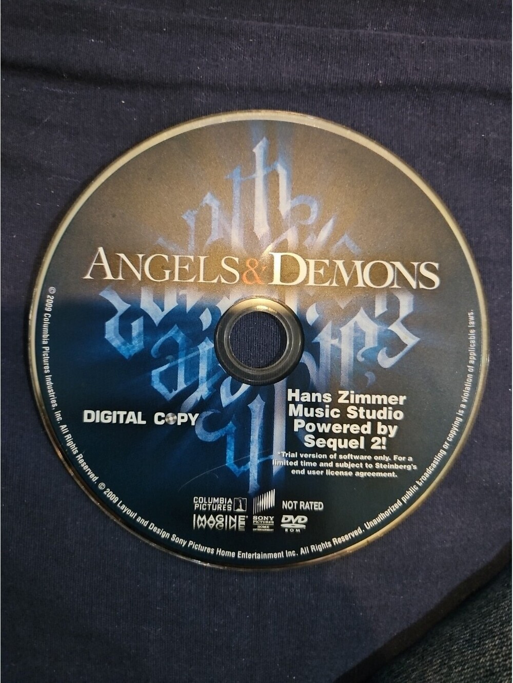 Angels and Demons Digital Copy (DVD) DISC ONLY + Special Features (Bluray) Disc